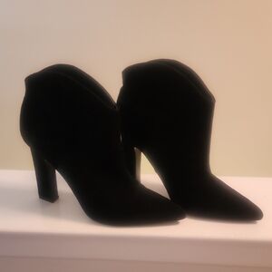 Marc Fisher Elegant Black Suede Heeled Boots